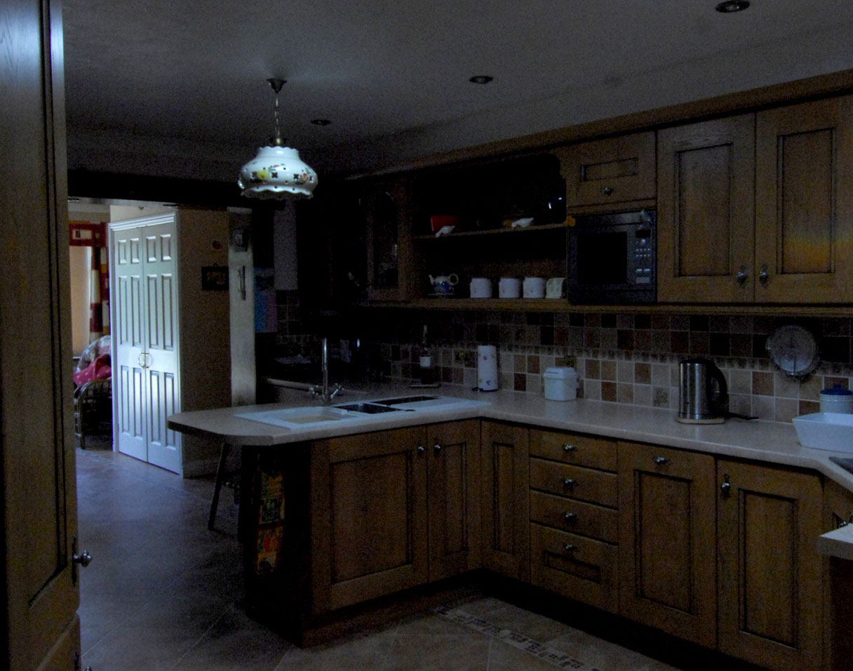 Kitchen daylight system before installation